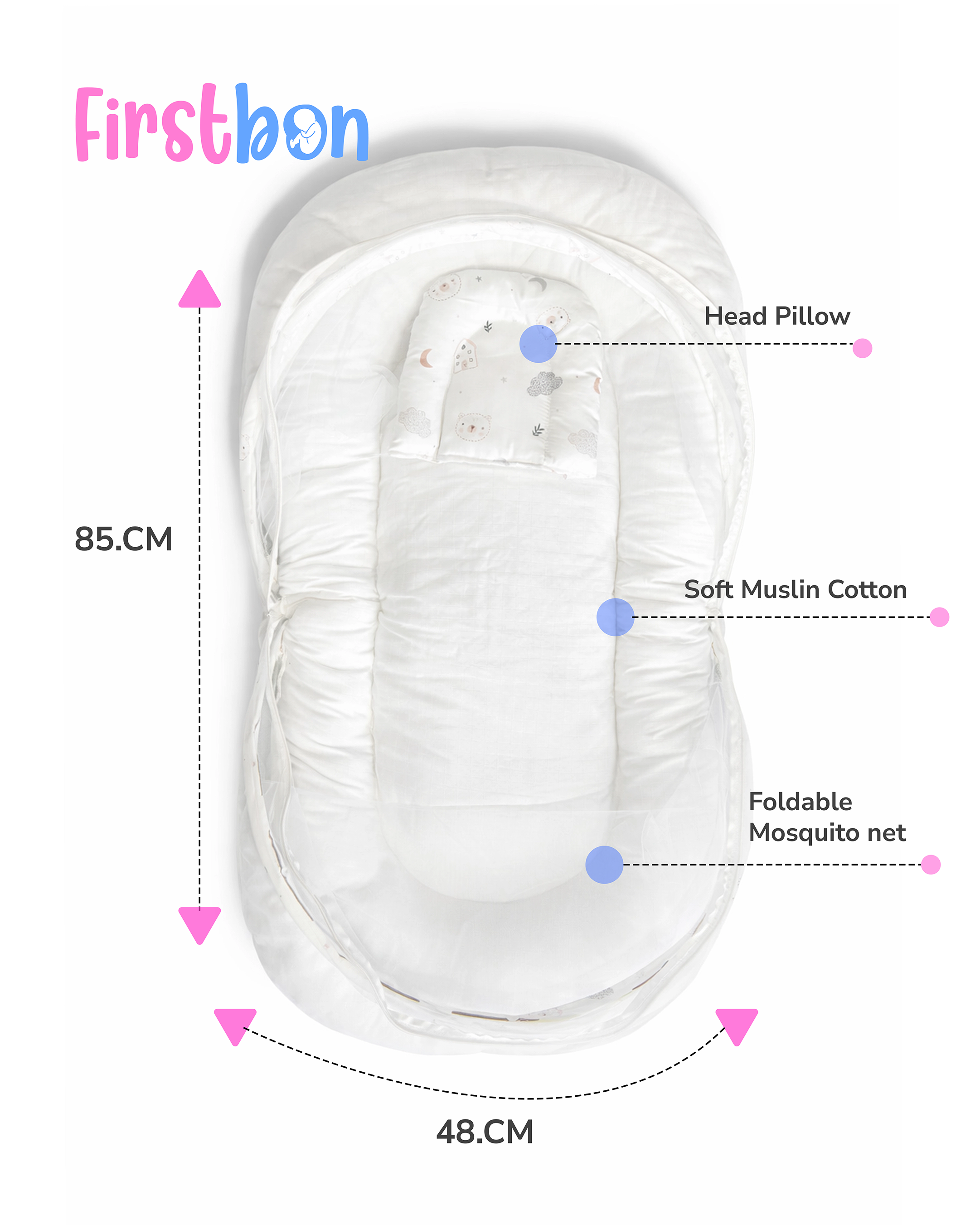 Baby Net Bed Cute Bear