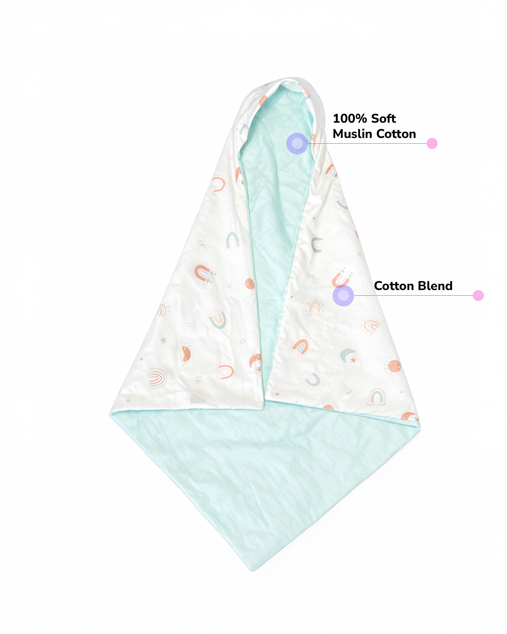 Hooded Blanket Cute Sky Blue